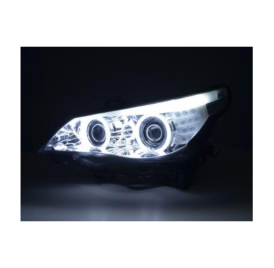 Faros Angel Eyes Ccfl Xenon Bmw 5er E60/E61 Bj. 03-04 Cromado Fk Automotive