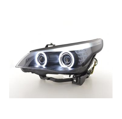 Faros Angel Eyes Ccfl Xenon Bmw 5er E60/E61 Bj. 03-04 Negro Fk Automotive