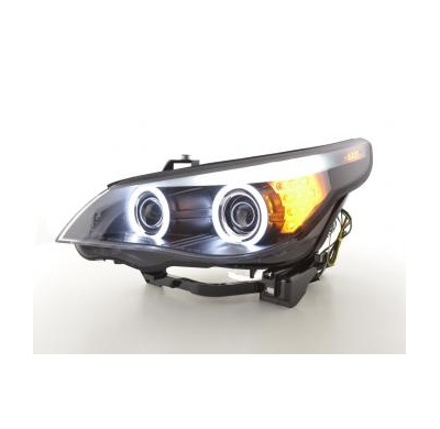 Faros Angel Eyes Ccfl Xenon Bmw 5er E60/E61 Bj. 03-04 Negro Fk Automotive