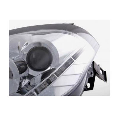 Faros Delanteros Luz Diurna Set Fiat Bravo Modelo 198  07-, Cromado Fk Automotive