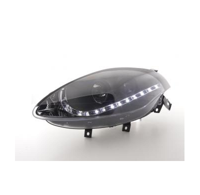 Faros Delanteros Luz Diurna Set Fiat Bravo Modelo 198  07-, Negro Fk Automotive