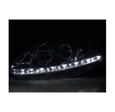 Faros Delanteros Luz Diurna Set Luz Diurna Fiat Grande Punto 199 Cromado Fk Automotive
