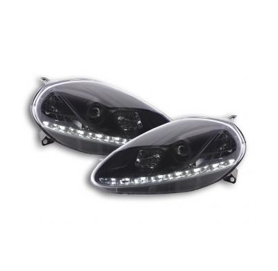 Faros Delanteros Luz Diurna Set Luz Diurna Fiat Grande Punto 199 Negro Fk Automotive