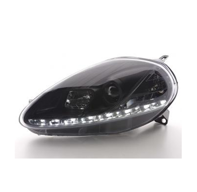 Faros Delanteros Luz Diurna Set Luz Diurna Fiat Grande Punto 199 Negro Fk Automotive