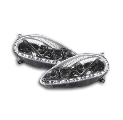 Faros Delanteros Luz Diurna Set Luz Diurna Fiat Grande Punto 199 Cromado Fk Automotive