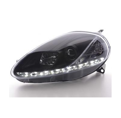 Faros Delanteros Luz Diurna Set Luz Diurna Fiat Grande Punto 199 Negro Fk Automotive