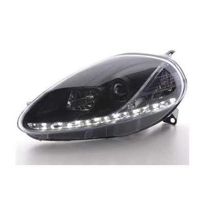 Faros Delanteros Luz Diurna Set Luz Diurna Fiat Grande Punto 199 Negro Fk Automotive