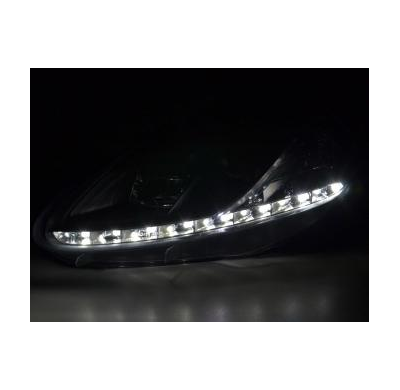 Faros Delanteros Luz Diurna Set Luz Diurna Fiat Grande Punto 199 Negro Fk Automotive