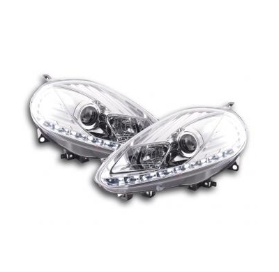 Faros Luz Diurna Con R87 Fiat Punto Evo Bj. 09-11 Cromado Fk Automotive
