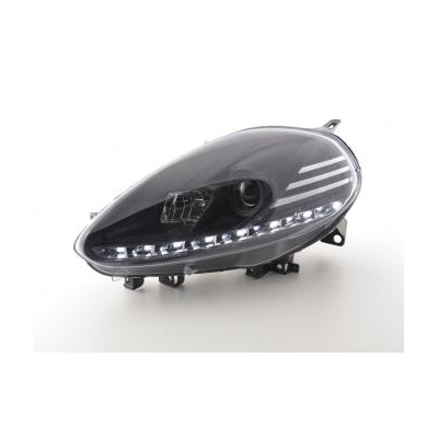 Faros Luz Diurna Con R87 Fiat Punto Evo Bj. 09-11 Negro Fk Automotive
