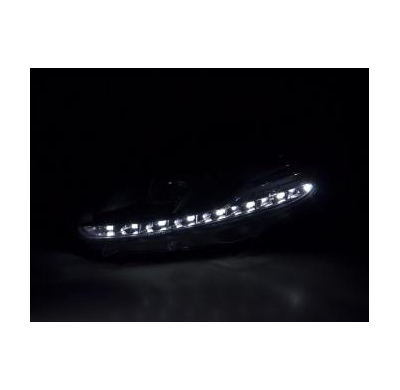 Faros Luz Diurna Con R87 Fiat Punto Evo Bj. 09-11 Negro Fk Automotive