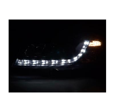 Faros Delanteros Luz Diurna Set Luz Diurna Fiat Stilo  01-06 Negro Fk Automotive