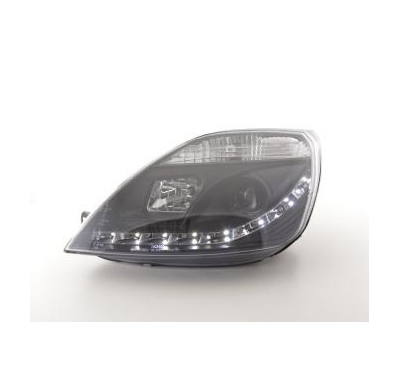 Faros Delanteros Luz Diurna Set Ford Fiesta Modelo Mk6  03-07 Negro Fk Automotive