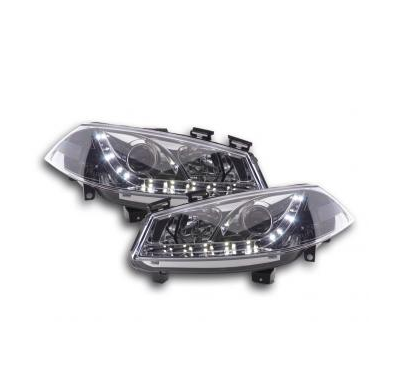 Faros Delanteros Luz Diurna Set Ford Fiesta Modelo Mk6  03-07 Cromado Fk Automotive
