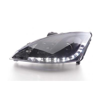Faros Delanteros Luz Diurna Set Ford Focus 3/4/5-Ptas.  01-04 Negro Fk Automotive