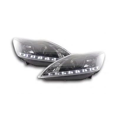 Faros Delanteros Luz Diurna Set Ford Focus 3/5-Ptas.  08- Negro Fk Automotive