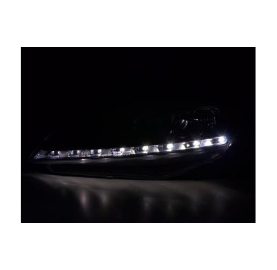 Faros Delanteros Luz Diurna Set Ford Focus 3/5-Ptas.  08- Negro Fk Automotive
