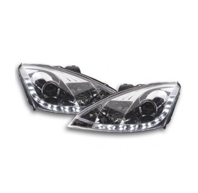 Faros Delanteros Luz Diurna Set Luz Diurna Ford Focus 1 C170 Cromado Fk Automotive