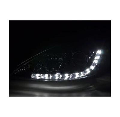 Faros Delanteros Luz Diurna Set Luz Diurna Ford Focus 1 C170 Cromado Fk Automotive