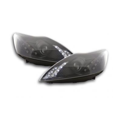 Faros Delanteros Set Angel Eyes Ford Focus 2 C307  08-10, Negro Fk Automotive