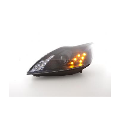 Faros Delanteros Set Angel Eyes Ford Focus 2 C307  08-10, Negro Fk Automotive