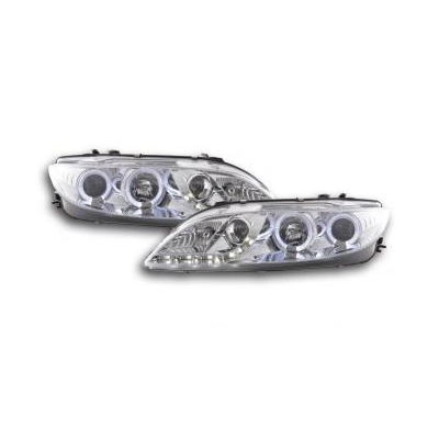 Faros Delanteros Luz Diurna Set Mazda 6 Sedan  02-07, Cromado Fk Automotive