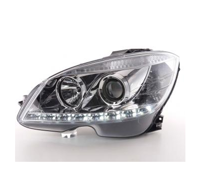 Faros Delanteros Luz Diurna Set Mercedes-Benz Clase C Modelo W204  07-10, Cromado Fk Automotive