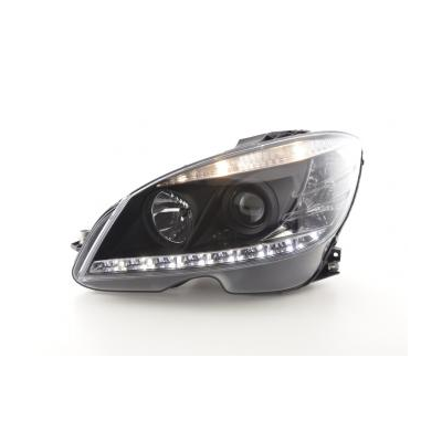 Faros Luz Diurna Mercedes C-Klasse W204 Bj. 07-10 Negro Fk Automotive