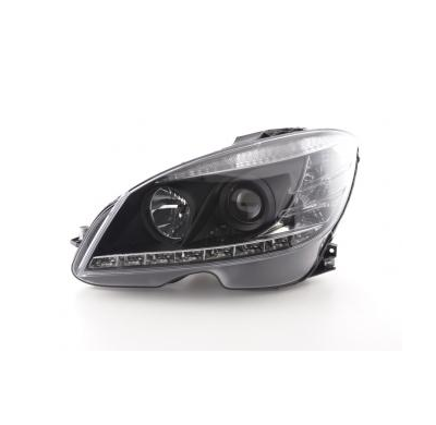 Faros Luz Diurna Mercedes C-Klasse W204 Bj. 07-10 Negro Fk Automotive