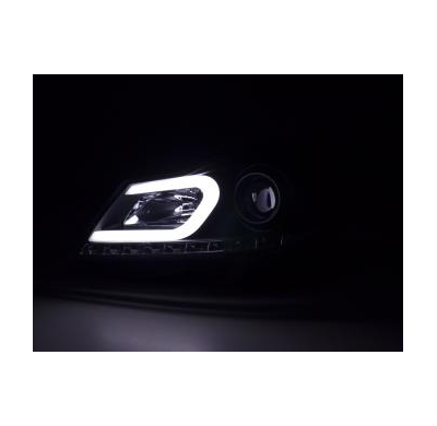 Faros Luz Diurna Mercedes C-Klasse W204 Bj. 11-14 Negro Fk Automotive