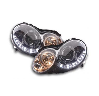 Faros Delanteros Luz Diurna Set Mercedes-Benz Clk Modelo W209  04-09, Cromado Fk Automotive