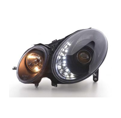Faros Delanteros Luz Diurna Set Mercedes-Benz Clase E 211  02-06 Negro Fk Automotive