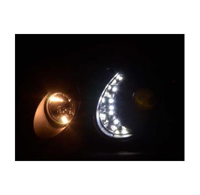 Faros Delanteros Luz Diurna Set Mercedes-Benz Clase E 211  06-09 Negro Fk Automotive