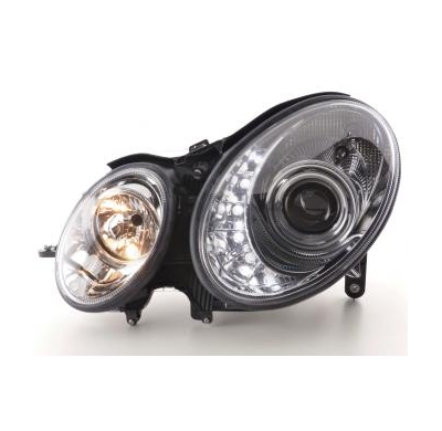 Faros Delanteros Luz Diurna Set Mercedes-Benz Clase E Modelo W211  06-08, Cromado Fk Automotive