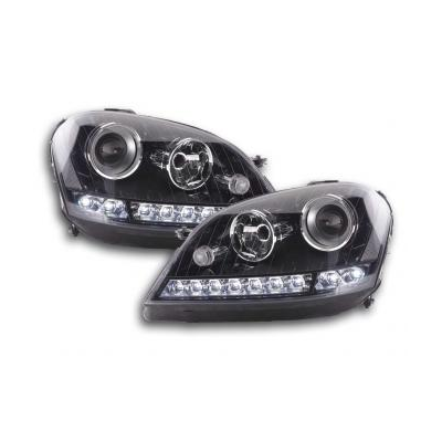 Faros Delanteros Luz Diurna Set Mercedes Benz M-Klasse Modelo W164  05-08 Negro Fk Automotive