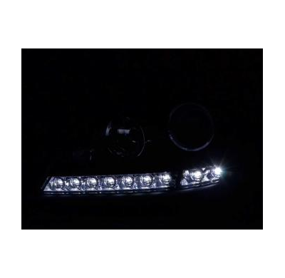 Faros Delanteros Luz Diurna Set Mercedes Benz M-Klasse Modelo W164  05-08 Negro Fk Automotive