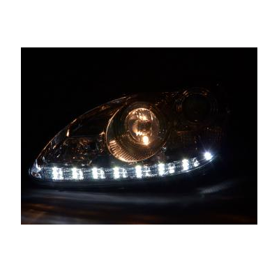Faros Delanteros Luz Diurna Set Mercedes Benz Clase S W220  02-05 Cromado Fk Automotive