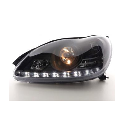 Faros Delanteros Luz Diurna Set Mercedes Benz Clase S W220  02-05 Negro Fk Automotive