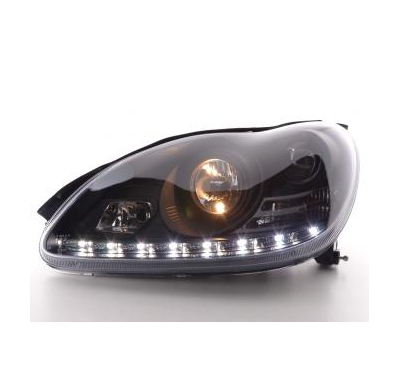 Faros Delanteros Luz Diurna Set Mercedes Benz Clase S W220  02-05 Negro Fk Automotive