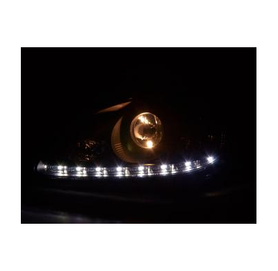 Faros Delanteros Luz Diurna Set Mercedes Benz Clase S W220  02-05 Negro Fk Automotive