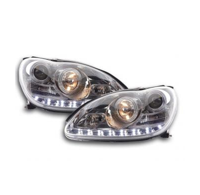 Faros Delanteros Luz Diurna Set Mercedes Benz Clase S Modelo W220  98-05 Cromado Fk Automotive