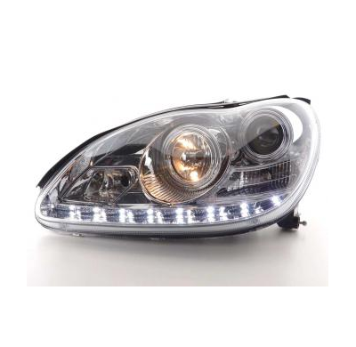 Faros Delanteros Luz Diurna Set Mercedes Benz Clase S Modelo W220  98-05 Cromado Fk Automotive