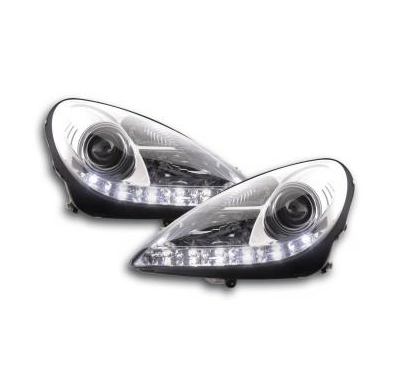 Faros Delanteros Luz Diurna Set Mercedes Benz Slk R171  04-11 Cromado Fk Automotive