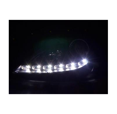 Faros Delanteros Luz Diurna Set Mercedes Benz Slk R171  04-11 Negro Fk Automotive