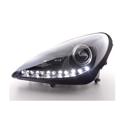 Faros Delanteros Luz Diurna Set Mercedes Benz Slk R171  04-11 Negro Fk Automotive