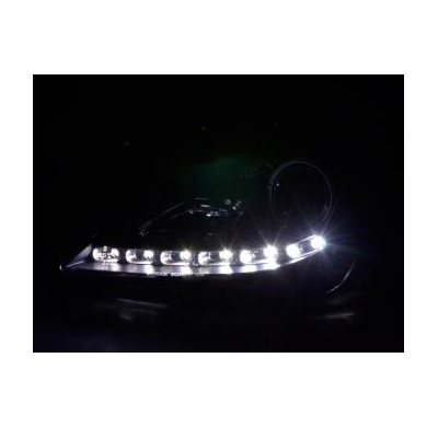Faros Delanteros Luz Diurna Set Mercedes Benz Slk R171  04-11 Negro Fk Automotive