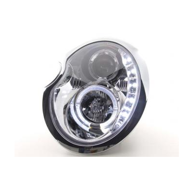 Faros Delanteros Luz Diurna Set Mini Cooper Modelo R50  01-06 Cromado Fk Automotive