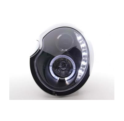 Faros Delanteros Luz Diurna Set Mini Cooper Modelo R50  01-06 Negro Fk Automotive