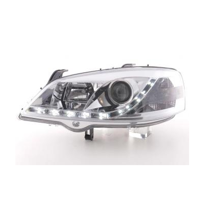 Faros Delanteros Luz Diurna Set Opel Astra Modelo G  98-03 Cromado Fk Automotive