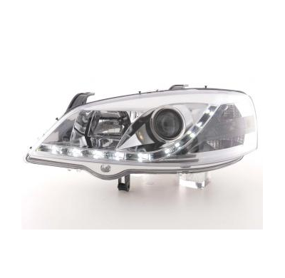 Faros Delanteros Luz Diurna Set Opel Astra Modelo G  98-03 Cromado Fk Automotive
